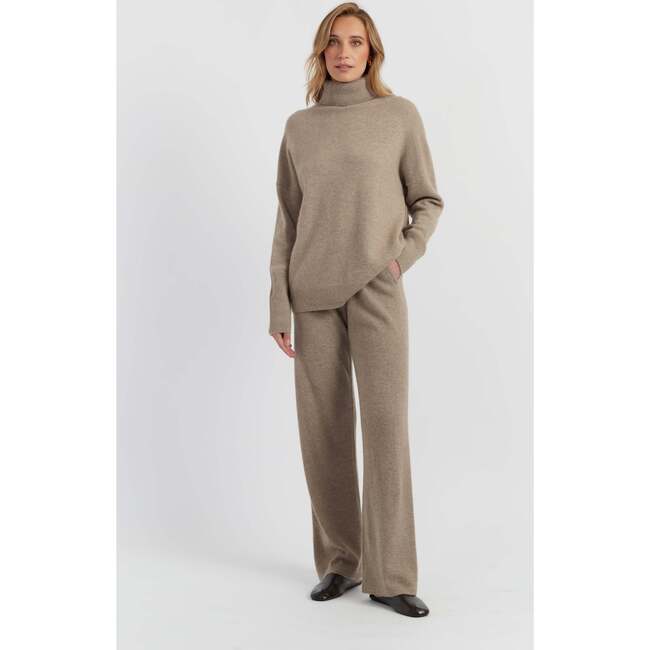 Pure Cashmere Rollneck Sweater, Warm Oatmeal - Sweaters - 3
