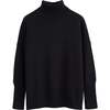 Pure Cashmere Roll Neck Sweater, Black - Sweaters - 4 - thumbnail