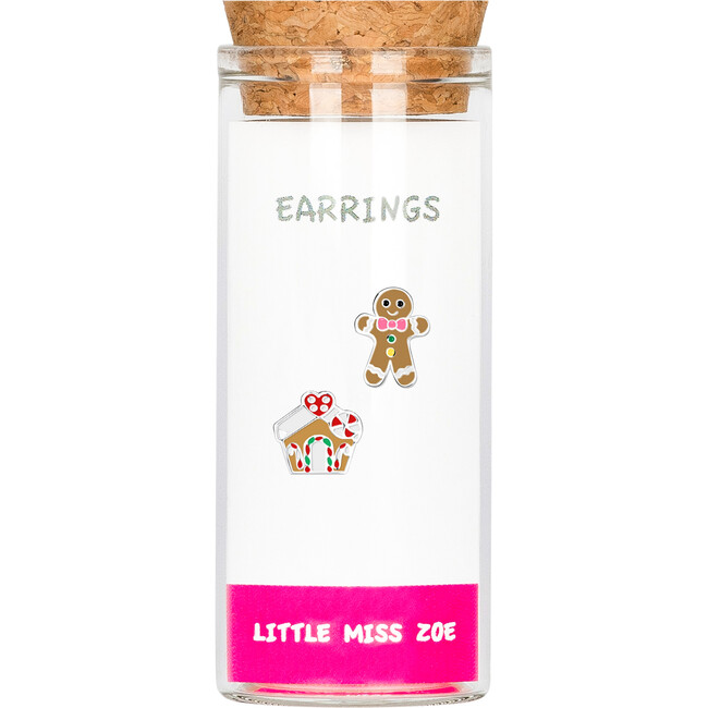 Stud Earrings in a Bottle - Gingerbread, Multi