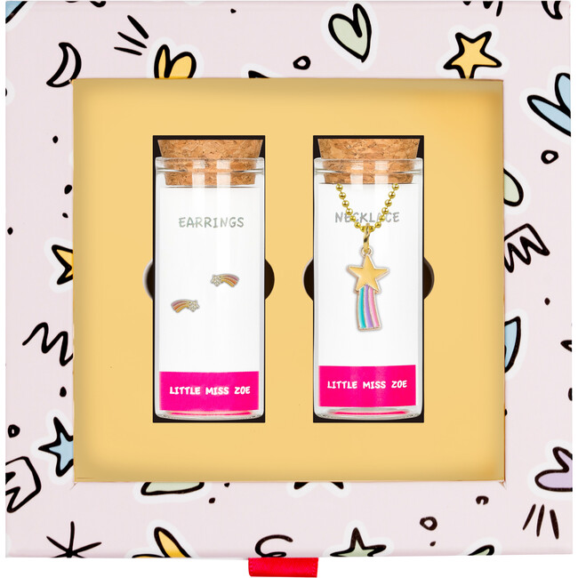 Shooting Star Necklace and Earrings Gift Set, Multi