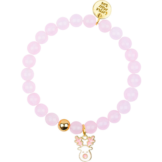 Reindeer Gemstone Bracelet, Pink