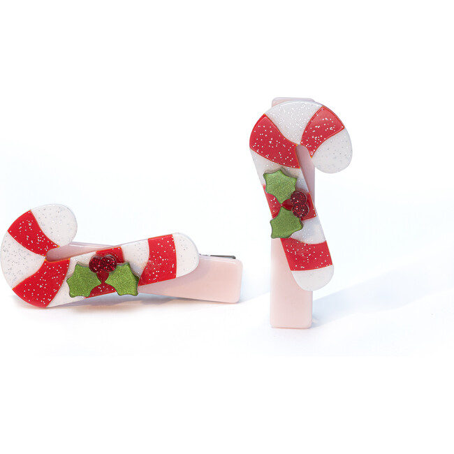 Candy Cane Red Stripes Hair Clips
