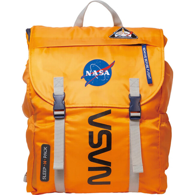 Sleep-N-Pack™ Big Kid Sleeping Bag Backpack, NASA Sunglow/ Navy Iris - Sleepbags - 3