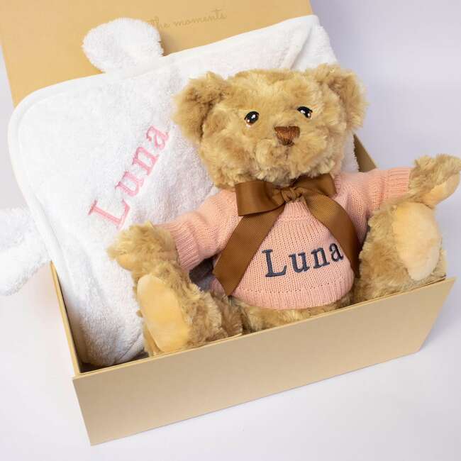 Teddy And Towel Gift Set, Cherry Blossom