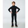 Two Piece Thermal Underwear Set, Black - Loungewear - 2 - thumbnail