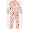 Two Piece Thermal Underwear, Pink Printed Off White Flowers - Loungewear - 3 - thumbnail