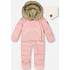 One-Piece Baby Snug Snowsuit Designed for Car Seat, Pink - Snowsuits - 1 - thumbnail