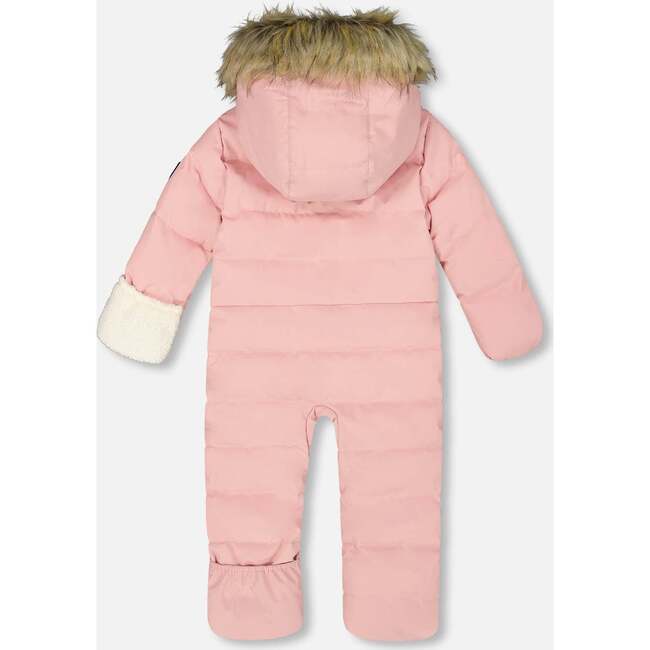 One-Piece Baby Snug Snowsuit Designed for Car Seat, Pink - Snowsuits - 4
