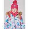 Lined Winter Hat with Pompom, Flash Coral - Winter Hats - 2 - thumbnail