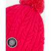 Lined Winter Hat with Pompom, Flash Coral - Winter Hats - 4 - thumbnail