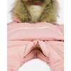 One-Piece Baby Snug Snowsuit Designed for Car Seat, Pink - Snowsuits - 6 - thumbnail