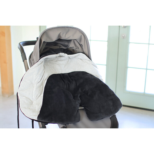 Nido Mild Climate Wrap, Black Velour - Stroller Accessories - 7