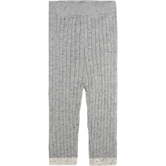 Ribbed Knit Retro Leggings, Heather Grey
