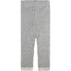 Ribbed Knit Retro Leggings, Heather Grey - Leggings - 1 - thumbnail