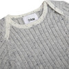 Ribbed Knit Short Sleeve Retro Bodysuit, Heather Grey - Bodysuits - 2 - thumbnail