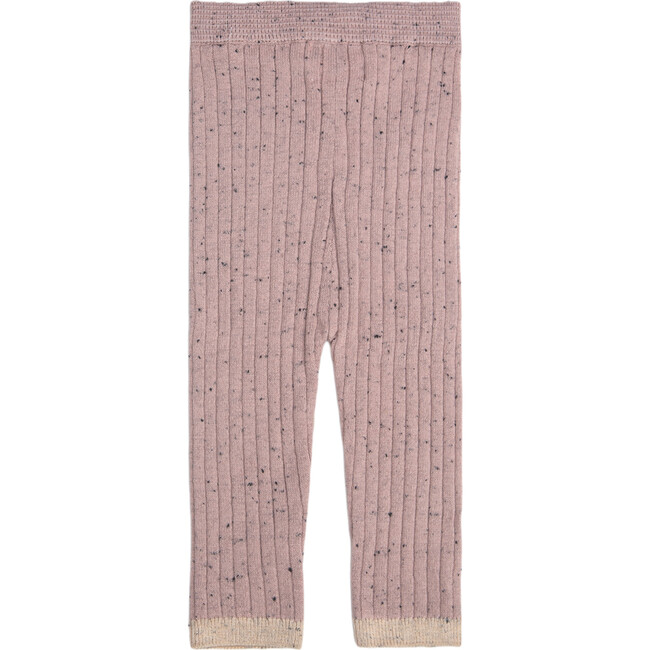 Ribbed Knit Retro Leggings, Ash Rose