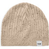 Ribbed Knit Retro Beanie, Oat - Hats - 1 - thumbnail