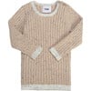 Ribbed Knit Long Sleeve Retro Top, Oat - Shirts - 2 - thumbnail