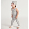 Ribbed Knit Retro Beanie, Heather Grey - Hats - 3