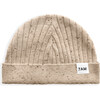 Ribbed Knit Retro Beanie, Oat - Hats - 4 - thumbnail