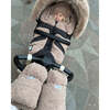 Warmmuffs With Fluffy Teddy Exterior, Oatmeal Teddy - Gloves - 3 - thumbnail