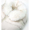 Tundra Car Seat Cocoon, White Fur & Beige Heather - Car Seat Accessories - 5 - thumbnail