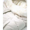 Evolution Tundra 212 Hook-N-Loop Zipper Blanket, White Fur & Beige Heather - Stroller Accessories - 3 - thumbnail