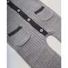 Chunky Ribbed Knit Round Neck Long Sleeve Loose-Fit Romper, Heather Grey & Black - Rompers - 4 - thumbnail