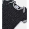 Baby Hug Me Short Sleeve Bodysuit, Black Melange - Onesies - 2 - thumbnail