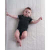 Baby Hug Me Short Sleeve Bodysuit, Black Melange - Onesies - 4 - thumbnail