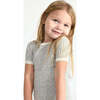 Baby Hug Me Ribbed Contrast Trim Short Sleeve Top, Heather Grey - Shirts - 7 - thumbnail