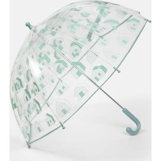Tula House Print Umbrella, Teal
