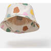 Tree Print Chin Strap Rain Bucket Hat, Beige - Hats - 2 - thumbnail