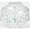 Tula House Print Umbrella, Teal - Umbrellas - 3 - thumbnail