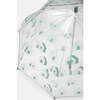 Tula House Print Umbrella, Teal - Umbrellas - 4 - thumbnail