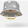 Stars Print Chin Strap Rain Bucket Hat, Yellow - Raincoats - 2 - thumbnail