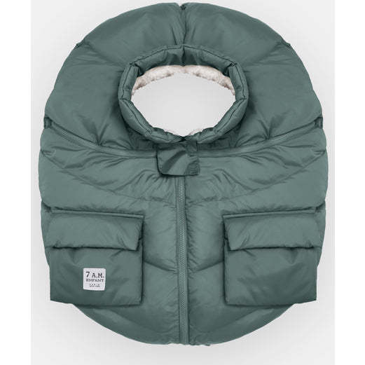 Zipped Puffy Car Seat Cocoon, Pine