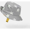 Stars Print Chin Strap Rain Bucket Hat, Yellow - Raincoats - 3 - thumbnail