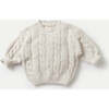 Baby Boxy Sweater Cable, Ecru - Sweaters - 2 - thumbnail