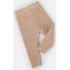 Fuzzy Ribbed Cuff Leggings, Pecan - Leggings - 2 - thumbnail
