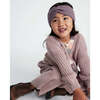 Chunky Ribbed Knit Elasticized Headband, Purple - Headbands - 2 - thumbnail