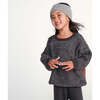 Chunky Ribbed Knit Elasticized Earband, Grey - Headbands - 4 - thumbnail