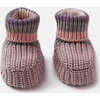 Chunky Ribbed Knit Anti-Grip Sole Slip-On Slippers, Ash Rose & Multicolors - Slippers - 2 - thumbnail