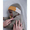 Chunky Ribbed Knit Chin Strap Snap Earflaps Elastic Fit Beanie, Olive - Winter Hats - 4 - thumbnail
