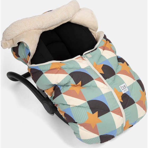 Print Zipped Puffy Car Seat Cocoon, Copenhagen - Car Seat Accessories - 3