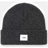 Heather Knit Beanie, Black - Hats - 1 - thumbnail