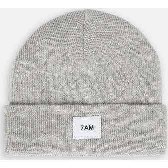 Heather Knit Beanie, Light Grey
