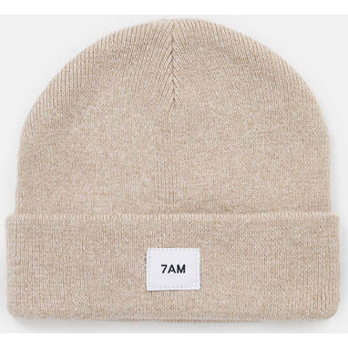 Heather Knit Beanie, Almond