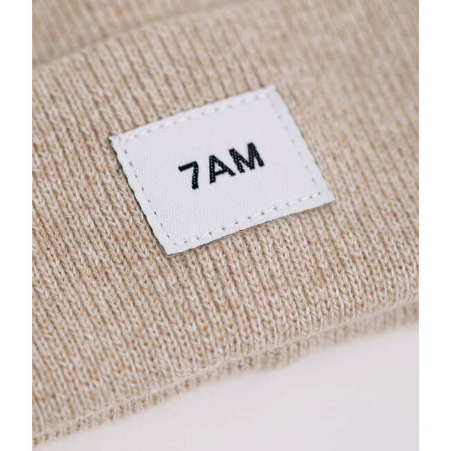 Heather Knit Beanie, Almond