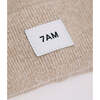 Heather Knit Beanie, Almond - Hats - 2 - thumbnail